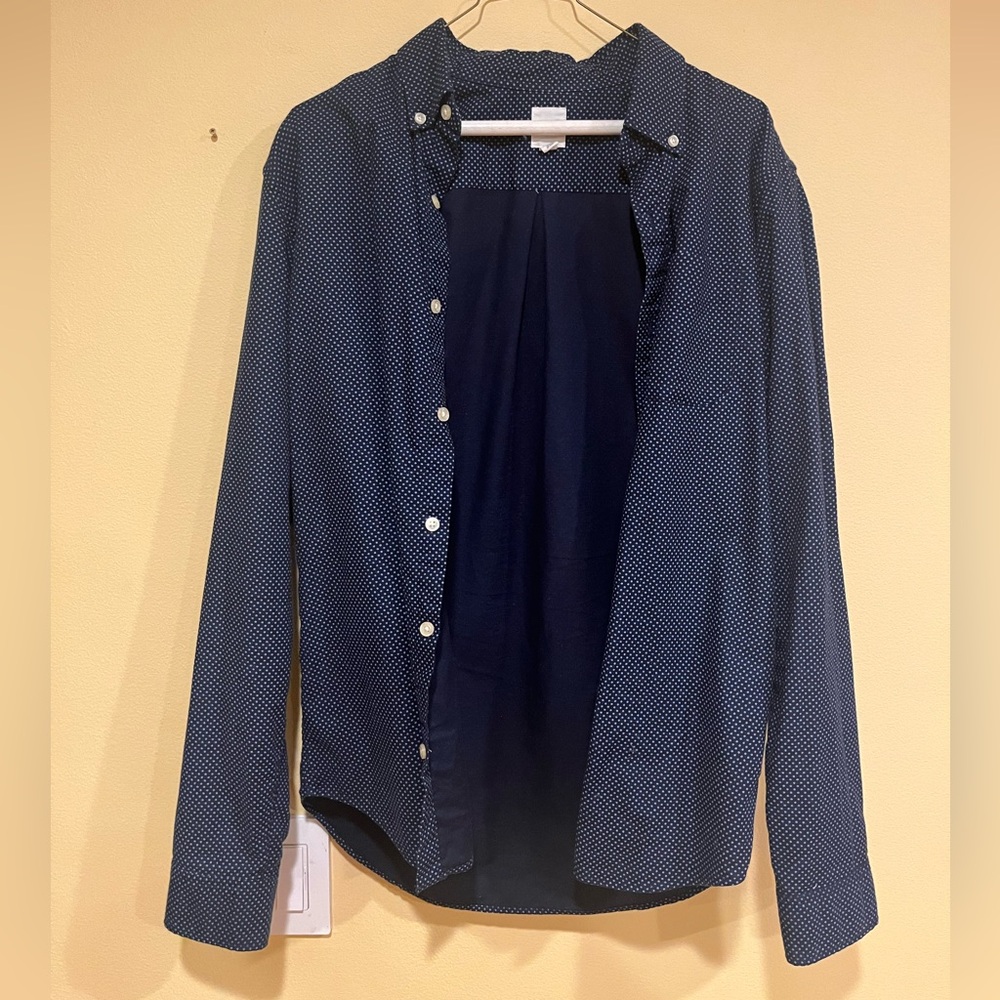 Dark Blue Pokeadot “Gap” Dress Shirt